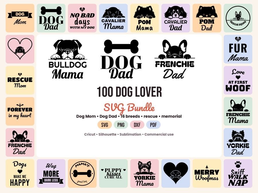 100 Dog Lover SVGs preview
