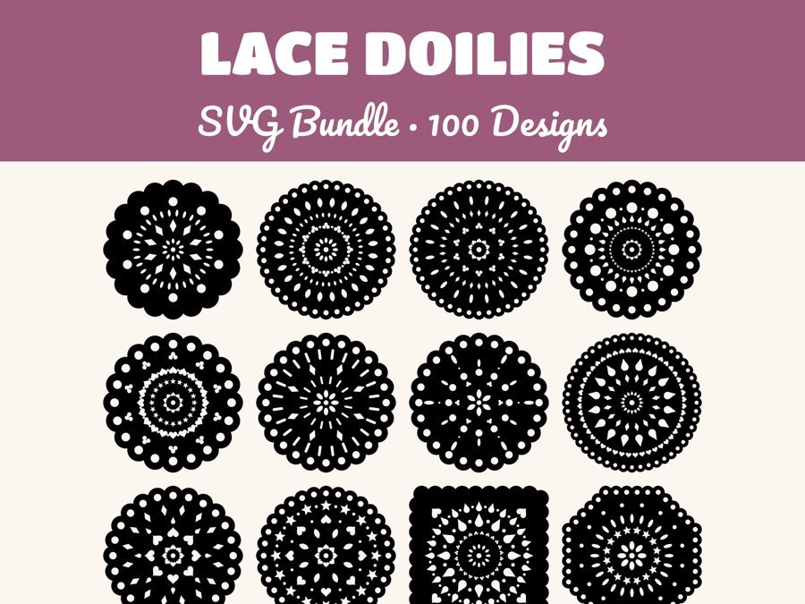 100 Lace Doily SVGs preview